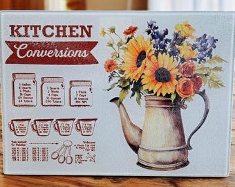 11" Tempered Glass Maroon Kitchen Conversions Cutting Board