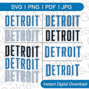 Detroit SVG, Detroit PNG, Detroit-bestand voor Cricut, Detroit Football digitale bestanden, Detroit Football ontwerpen, Detroit Football SVG Cricut