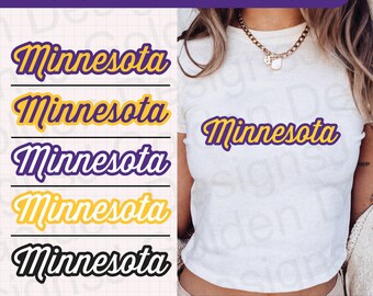 Minnesota Football Cursive SVG (png, jpg, pdf) Designs (Digital Download) Cricut Ready