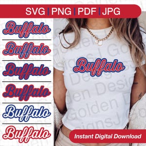 Buffalo Cursive SVG png jpg, Buffalo-Datei für Cricut, digitale Dateien Büffel Fußball, Büffel Fußball Designs, Büffel Fußball SVG Cricut