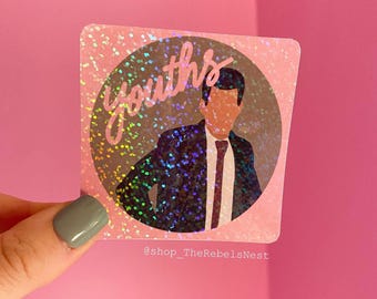 Schmidt Quote Hand Illustrated Vinyl Pop Culture Sticker with Holographic Laminate for laptops, water bottles - New Girl fan