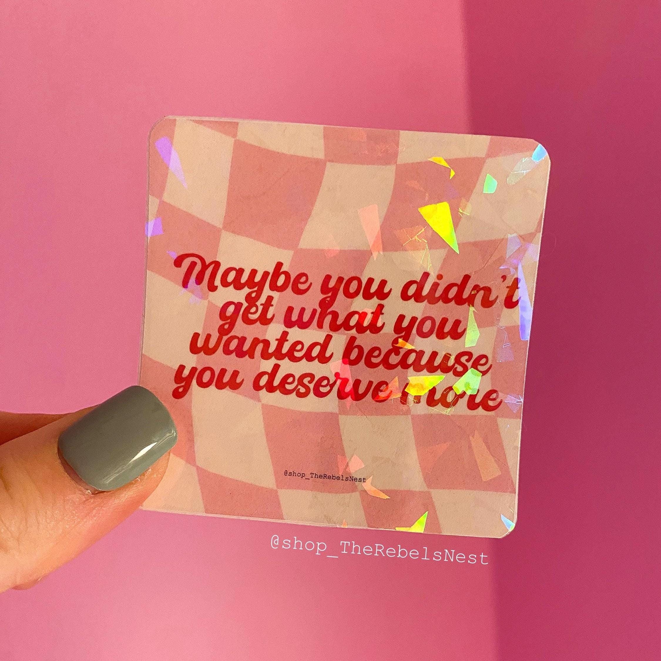 Inspirational Quote Vinyl STICKER With Holographic Laminate for Laptop ...