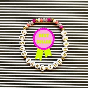 Jesus Take the Wheel Beaded Bracelet - Religious gift - Spirituality bracelet - Motivational & Inspirational gift