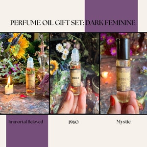 Dark Feminine Perfume Oil Gift Set | all natural perfume | artisan cologne