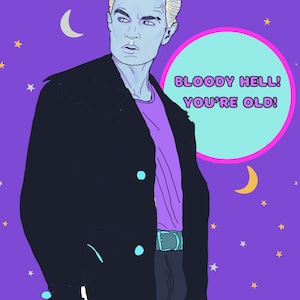 Bon sang, tu es vieux ! carte d'anniversaire de Spike | Carte d'anniversaire imprimable Spike à téléchargement immédiat | 2 versions et tirages illimités !