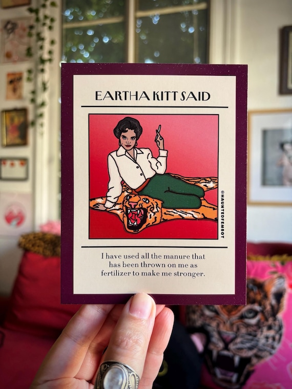 Eartha Kitt Quote Postcard, Deluxe Matte Cardstock