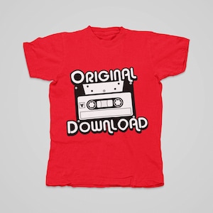 Original Download Cassette Tee Shirt | 80&#39;s Retro T-Shirt | Vintage 80&#39;s Shirt