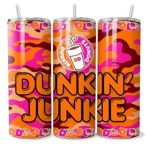 Vaso para bebidas de acero inoxidable Dunks Junkie / Vaso para café o té frío o caliente Dunkin Hot, helado o caliente