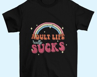 Adult Life T-shirt | Volwassen 80's Shirt | Adult Life Zuigt 80's T-Shirt
