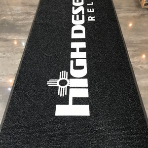 Custom Logo Doormat – Branded Welcome Mat for Businesses – Indoor Outdoor Floor Mat with Company Logo – Corporate Mat, Yacht Mat, More Sizes