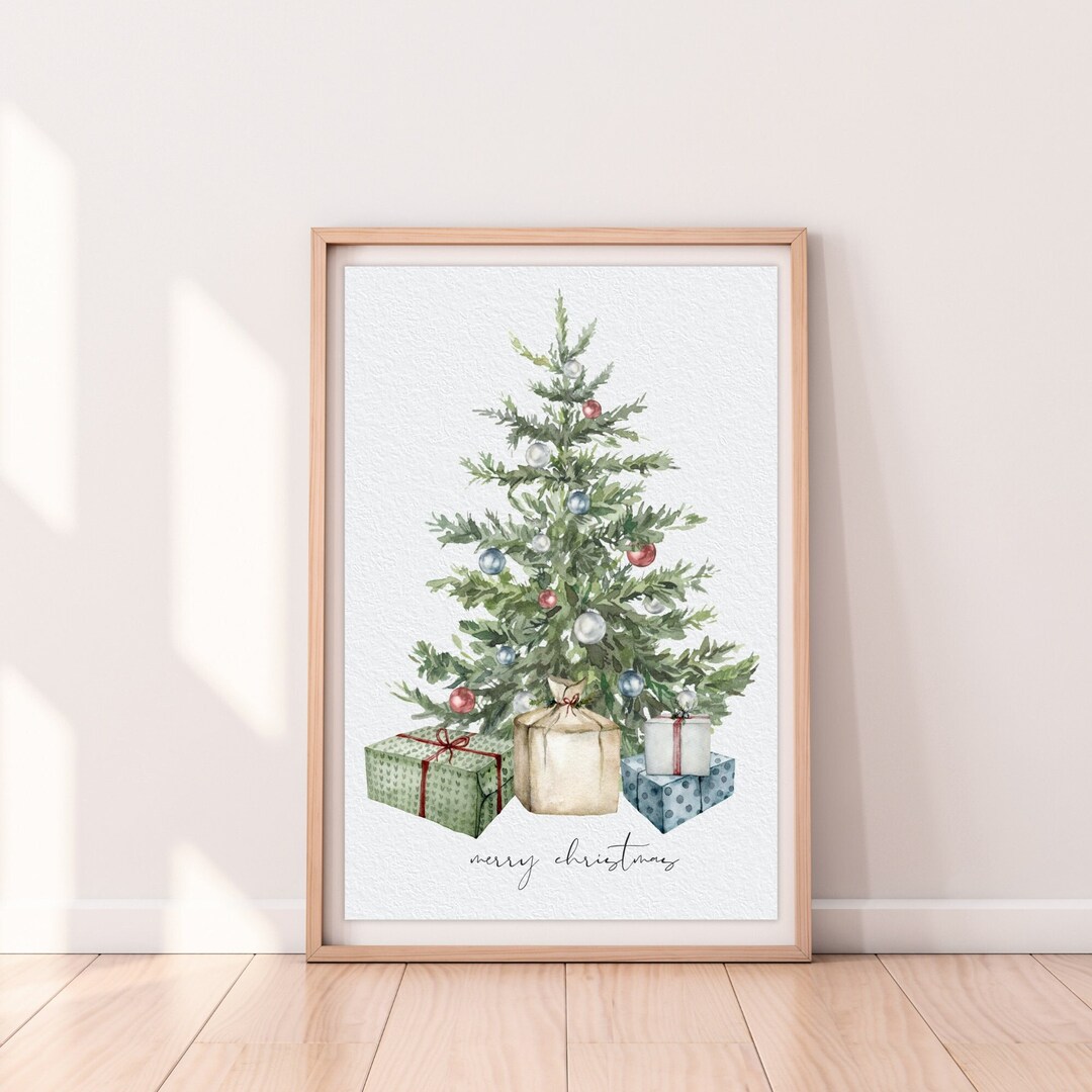 Winter Trees Print Tree Printable Pine Tree Art Print - Etsy
