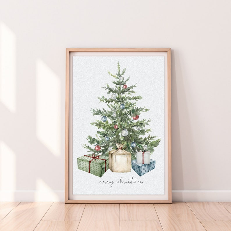 Winter Trees Print Tree Printable Pine Tree Art Print | Etsy