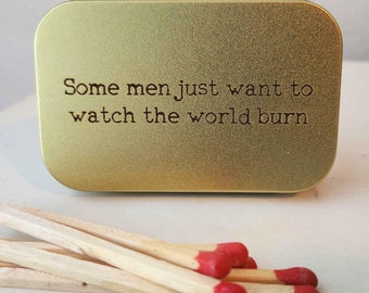 Boîte assortie en or gravée personnalisée | Papier de marquage réutilisable en bas | Comprend env. 30 matchs