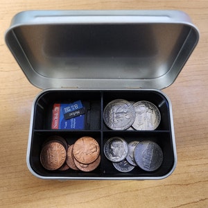 Tin Tray Insert Divider for Altoid Sized Tins | 3 Tin Options