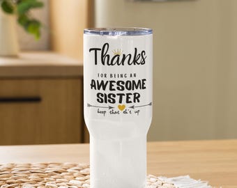 Beste Schwester Reisebecher mit Henkel