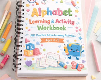 Alphabet Lernaktivität Arbeitsbuch, Vorschule ABC Übung, 108 Seiten (PDF Download)