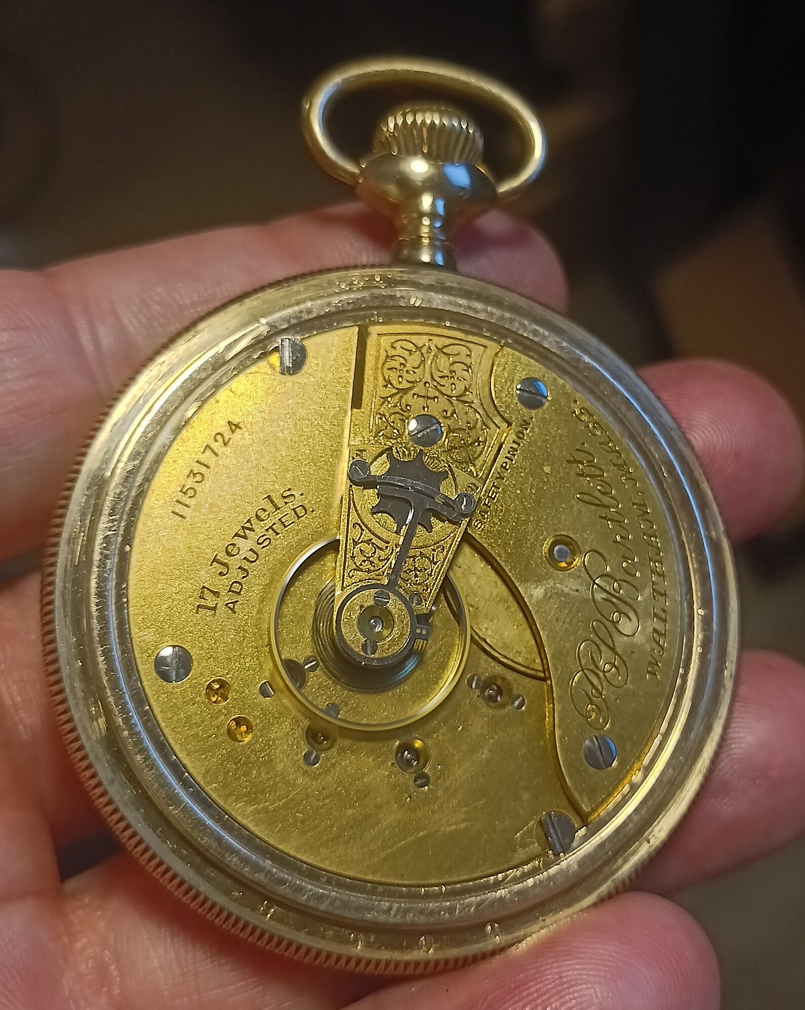 1902 Waltham 17 Jewel Pocket Watch. P.S. Bartlett, 18s, and Adjusted