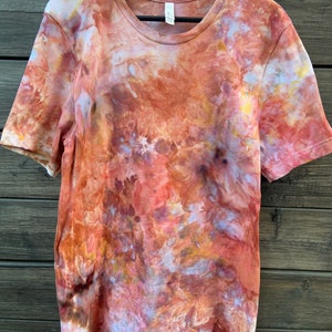 Unisex Large copper Ice dye T-shirt