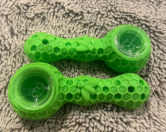 Pipa de silicona para fumar tabaco, paquete de 2