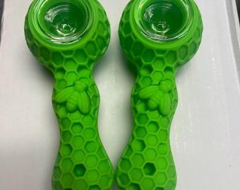 Pipas de silicona para fumar tabaco (paquete de 2) Verde