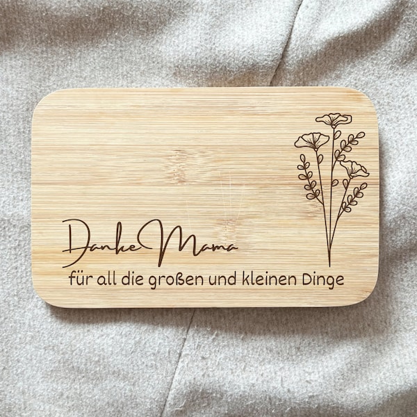 Breakfast Board Mom Gift | Mother's Day | cutting board | Personalized | Gift Birthday | lunch board | Wooden boards | Thank you mom