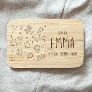 Enrollment, school child 2023, alphabet, ABC, cutting board, personalised, birthday gift, breakfast boards, wooden boards