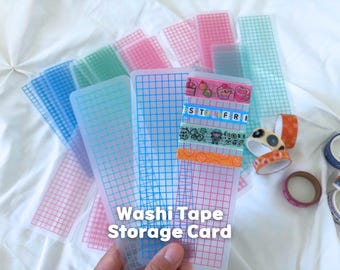 Washi Tape Storage Card | PVC Organizer Sample Board for Planner Accessories