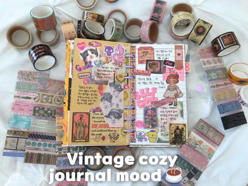 Washi Tape Samples | Cute Kawaii, Vintage, Coquette Sampler Card for Journaling and Planner Accessories image 11