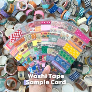 Washi Tape Samples | Cute Kawaii, Vintage, Coquette  Sampler Card for Journaling and Planner Accessories