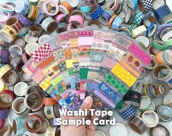 Washi Tape Samples | Cute Kawaii, Vintage, Coquette  Sampler Card for Journaling and Planner Accessories