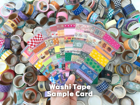 Washi Tape Samples | Cute Kawaii, Vintage, Coquette  Sampler Card for Journaling and Planner Accessories