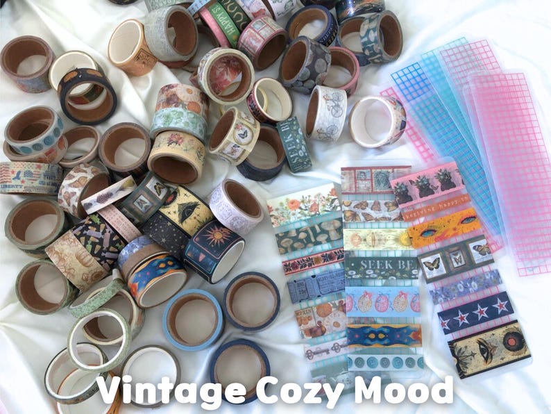 Washi Tape Samples | Cute Kawaii, Vintage, Coquette Sampler Card for Journaling and Planner Accessories Vintage