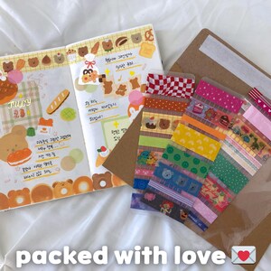 Washi Tape Samples | Cute Kawaii, Vintage, Coquette Sampler Card for Journaling and Planner Accessories image 9