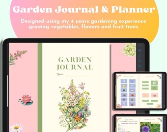 Garden Notebook - Plant Care Journal - Gift for Mom