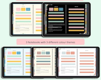 Digital Notebook for High School - GoodNotes Student Digital Notebook - Bundle of 5 Hyperlinked Notebook