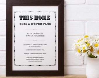 Do Not Waste Water Sign - Printable Save Water Sign - Drought  sign - Digital Download