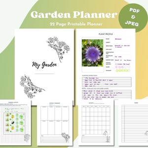 Moestuinplanner - Tuinbinderwerkbladen - Tuinplanner Afdrukbaar - Direct downloaden - Cadeau voor moeder