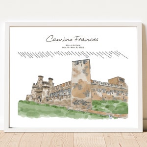 Ponferrada - Knights Templar - Camino de Santiago Highlights - Custom Camino Gift - Fathers day Gift - Gift for Grandpa
