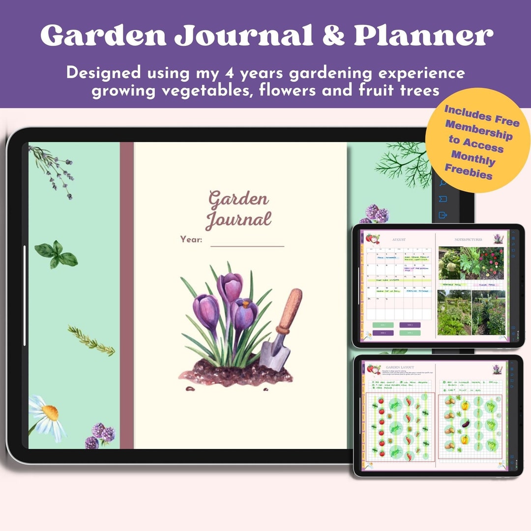 Garden Journal - Gardening Planner - Goodnotes Planner - Etsy