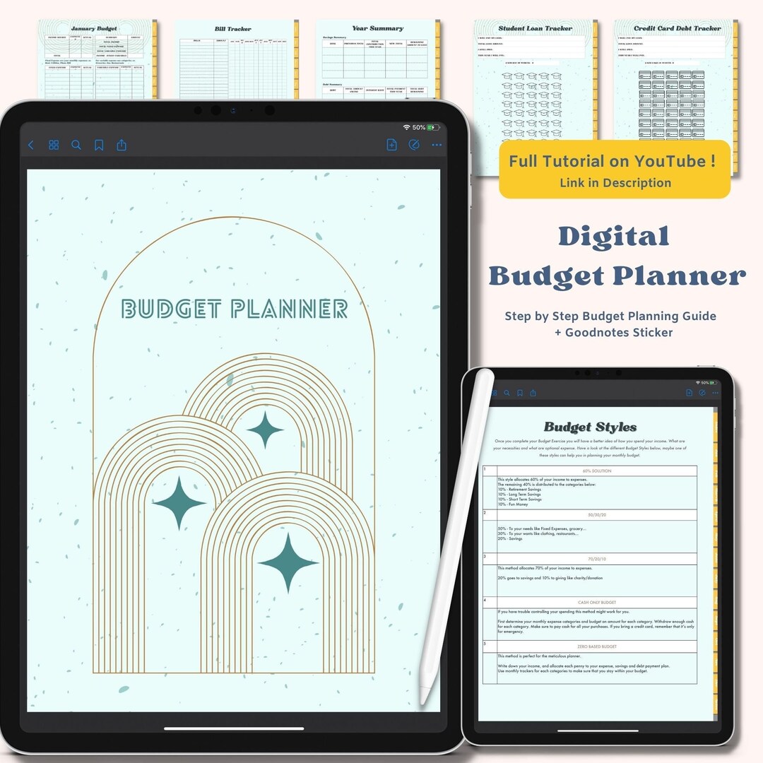 Goodnotes Budget Planner for Beginners Minimalist Digital Budget