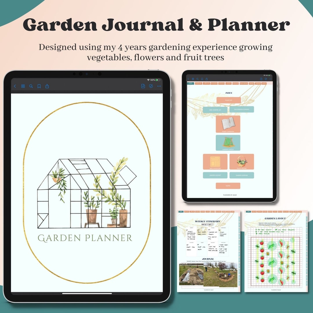 Digital Garden Planner & Journal - Goodnotes Planner - Etsy