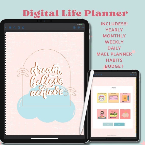 ADHD Digital Planner Goodnotes Planner Etsy