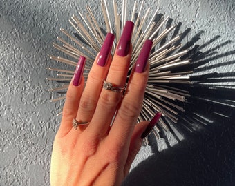 Pansy Purple Press On Nails