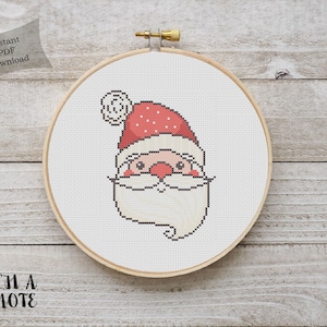 Christmas Santa Cross Stitch Pattern Christmas Cross Stitch Printable PDF Instant Download Santa Embroidery Christmas Cross Stitch PDF