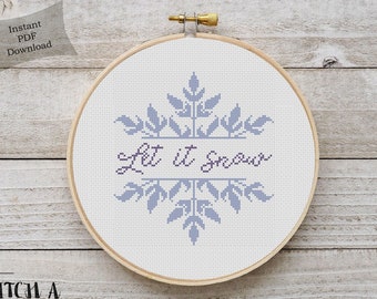 Instant Download Cross Stitch Pattern Let It Snow - Etsy