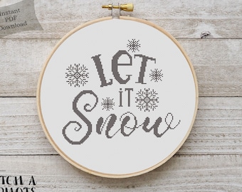 Let It Snow - Cross Stitch Pattern (digital Format - PDF) - Etsy UK