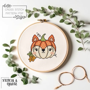 Autumn Cross Stitch Pattern Autumn Pumpkin Cross Stitch PDF Instant ...