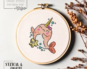 Narwhal Counted Cross Stitch Pattern PDF