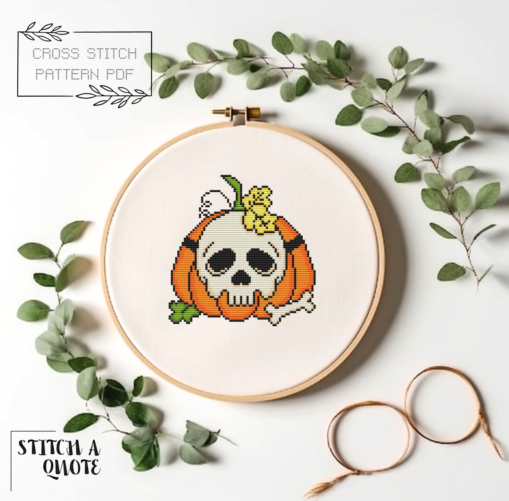Pumpkin Cross Stitch Pattern Halloween Pumpkin Cross Stitch PDF Instant ...