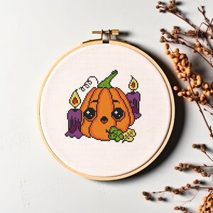 Pumpkin Cross Stitch Pattern Halloween Pumpkin Cross Stitch PDF Instant Download Chart Halloween Pumpkin Embroidery Halloween Xstitch